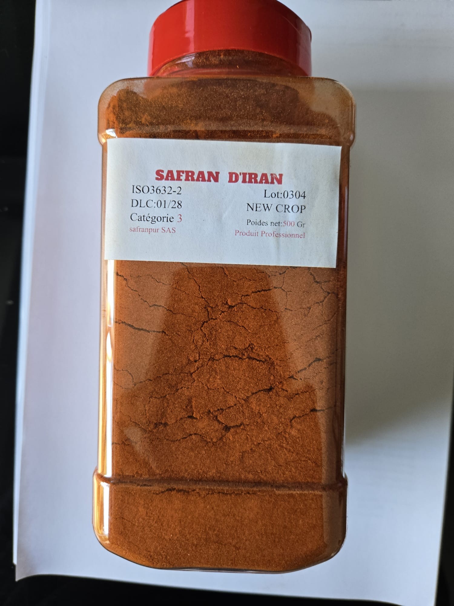 500 Gr Safran poudre Catégorie 3 produit Professionnel