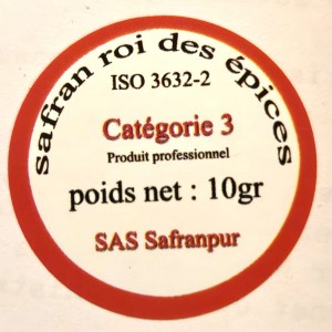 Safran poudre 10Gr Catégorie 3