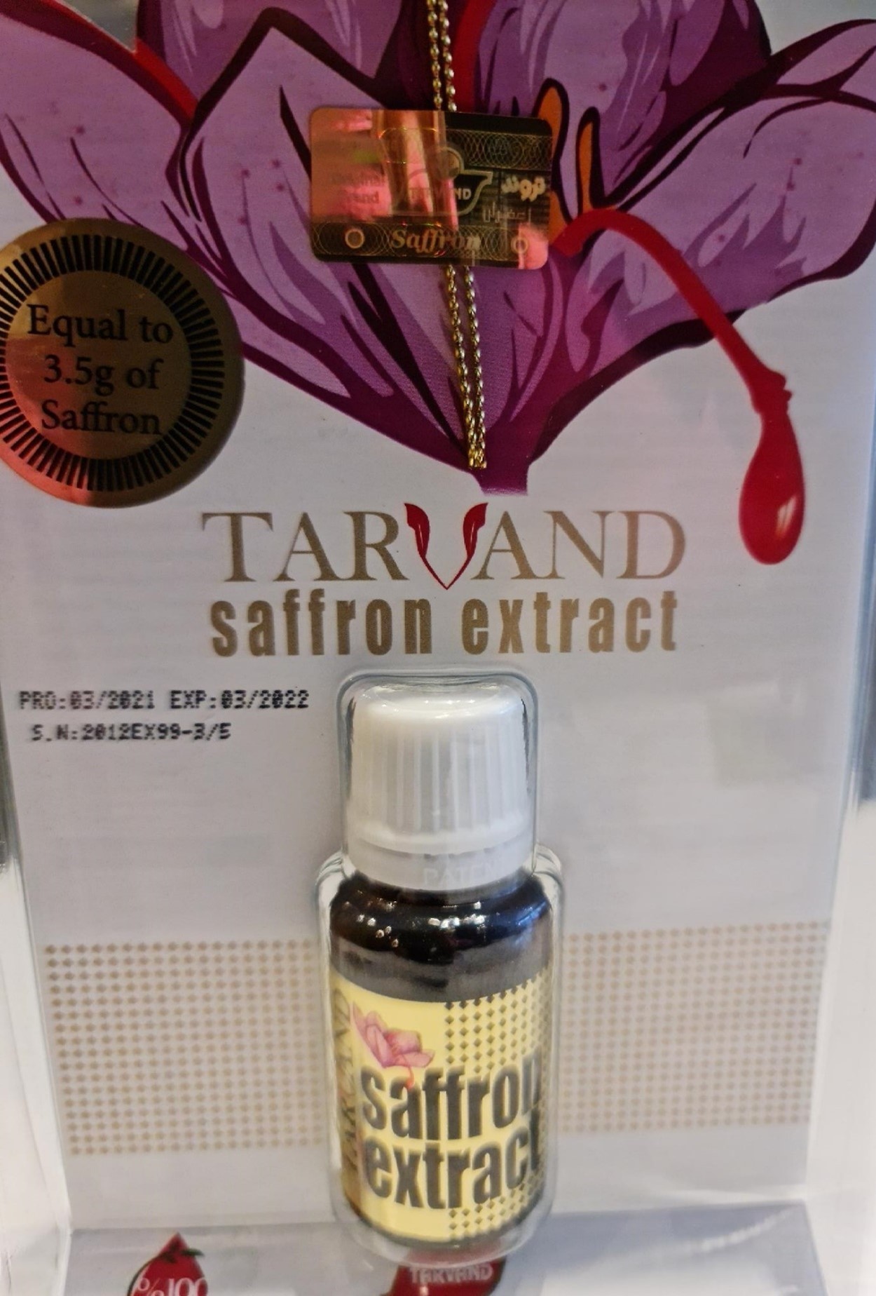 Extrait de safran pistil 15 Ml